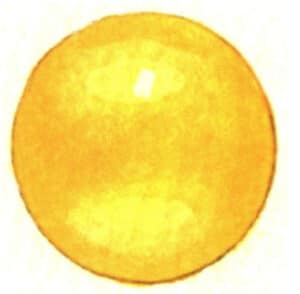 Step 03 Locate the core shadow area. Use yellow ochre to paint the pearl’s shaded parts, ensuring the previous layer remains partially visible.