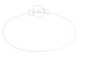 Step 01 Use curved lines to lightly sketch the general outline of the pearl bracelet.
