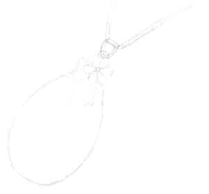 Step 03 Draw the chain’s outline with loose lines.