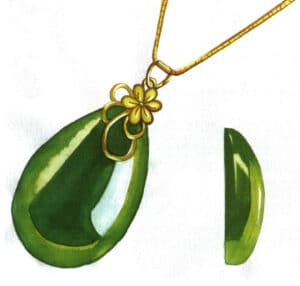 Step 10 After the artwork fully dries, use a liner brush with white pigment to define highlights and reflections, completing the piece.