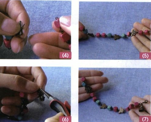 Figure 4-20 Making a Wooden Bead Bracelet