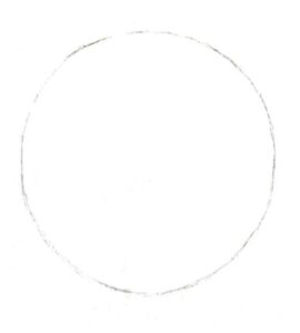 Step 01 Use a circular template ruler to draw a moderately sized circle.