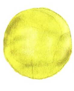 Step 03 Paint the gold bead’s base color with Medium Yellow, suggesting basic light-dark variations.