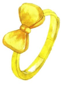 Step 06 Paint the ring band’s base layer with Lemon Yellow, ensuring even color blending and reserving highlights.