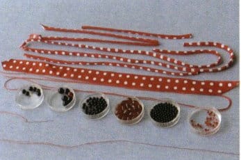 Figure 4-37 Material preparation for fabric rosette bracelet