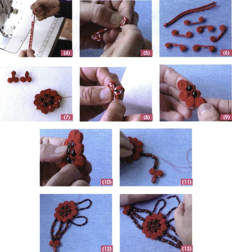 Figure 4-38 Fabric Rosette Bracelet Making