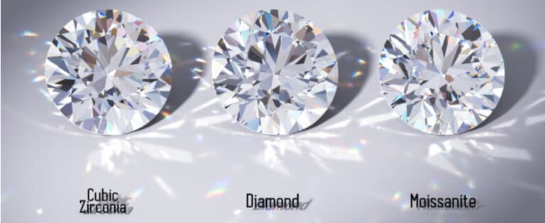 cz vs diamond vs moissanite