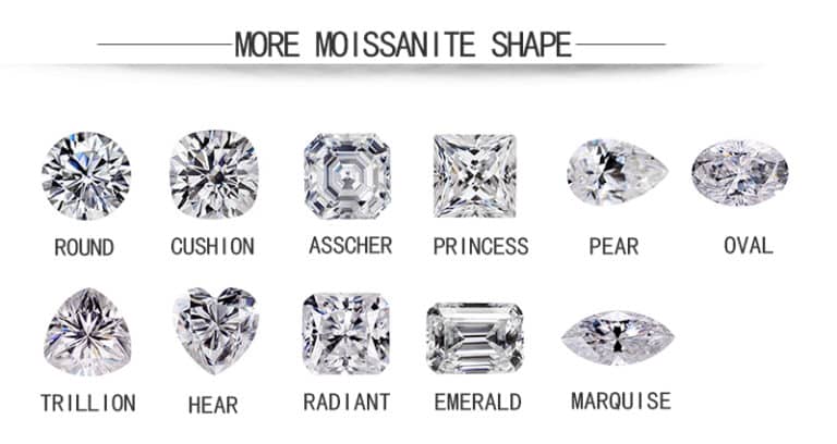 moissanite shape chart
