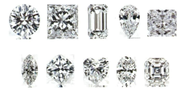 Diamonds of various cuts