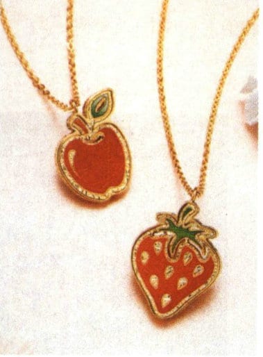 Red Enamel Fruit Pendant