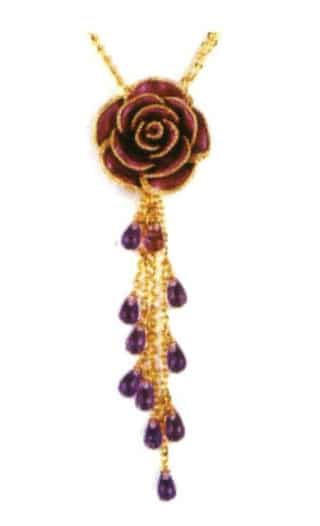 Purple Enamel Pendant