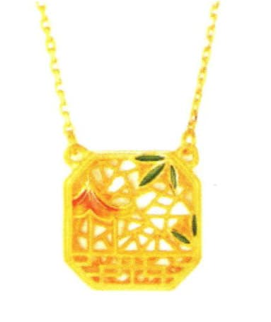 Enamel Pendant (Metallic Luster)