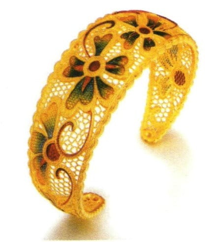 Filigree enamel bracelet