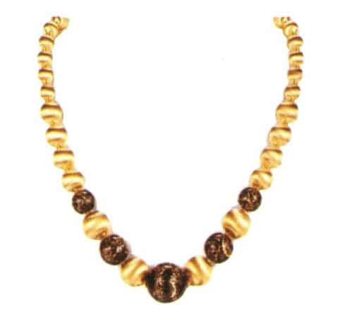 Multicolor gold necklace