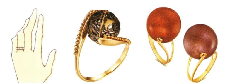 Large Gemstones and wrap-around Rings