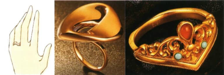 Curved-shaped rings