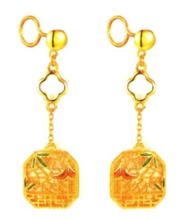 Square drop earrings