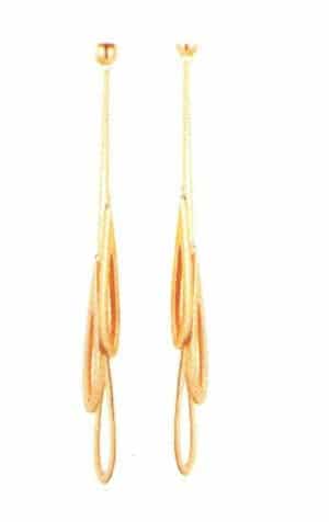 Oval linear earrings