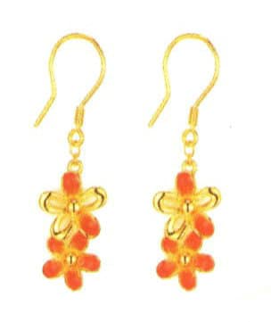 Flower-shaped earrings