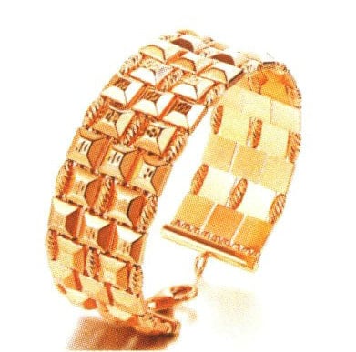 K gold open bangle