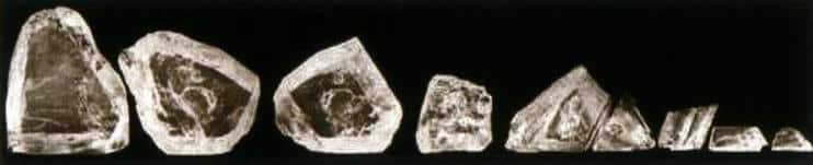 Figure 5-3 The Cullinan diamond cleaved into nine rough diamond pieces
