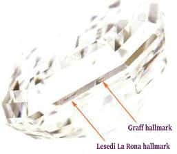 Figure 5-30 Finished diamond with inscription on the girdle