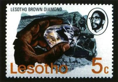 Figure 5-45 Lesotho Brown diamond commemorative postage stamp