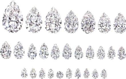 Figure 5–49 The 28 polished diamonds cut from the Letšeng Star diamond