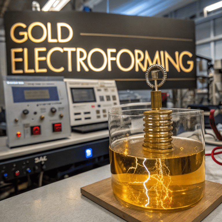 what is electroforming of gold and how is it applied to special materials