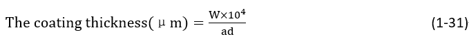 The calculation of coating thickness