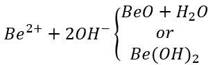 Attaching a beryllium oxide film to Au, Cu and brass as a color-changing treatment can achieve good effect. The principle utilized by this method is: the isoelectric point of beryllium hydroxide is pH=5.8, and the following electrolytic reaction can occur