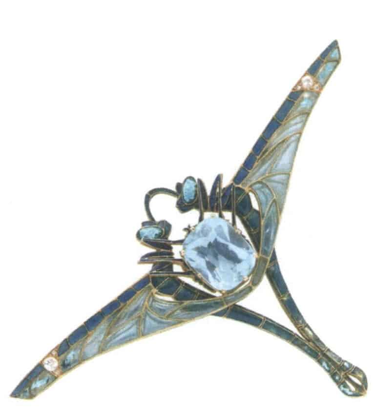 Εικόνα 7-1 Κομμάτι με σμάλτο Plique-à-jour από την περίοδο Art Nouveau