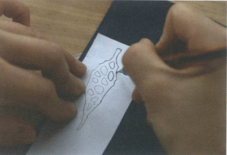 Figure 7-13 Transferring a pattern onto tracing paper