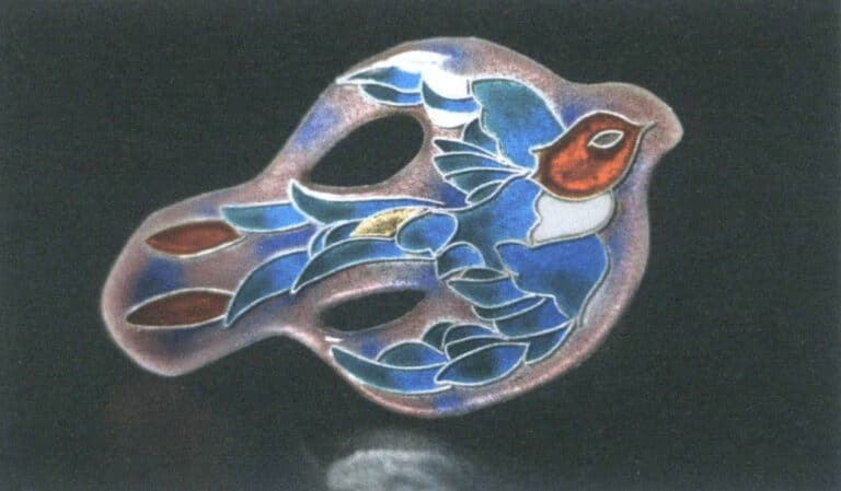 Figure 9–50 Cloisonné enamel work "Phoenix Descends on the Wutong"