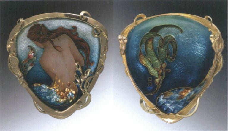 Figures 10-13 Cloisonné pendant "Secret Garden" (front and back)