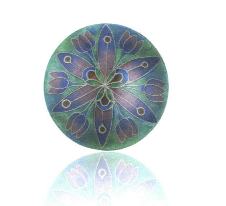 Εικόνα 3-8 Έργο Cloisonné "Παραλλαγές υδρόβιων λουλουδιών"