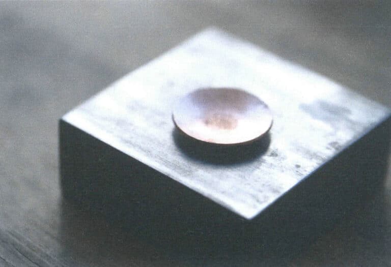 Figure 4-19 Copper piece blotted dry and placed face-down