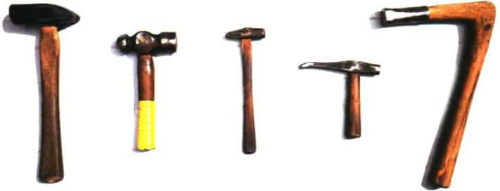 Figure 3-50 Various Common Hammers