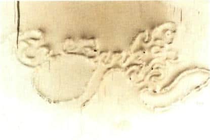 Figure 5-38 Silver plate after line chasing (backside)